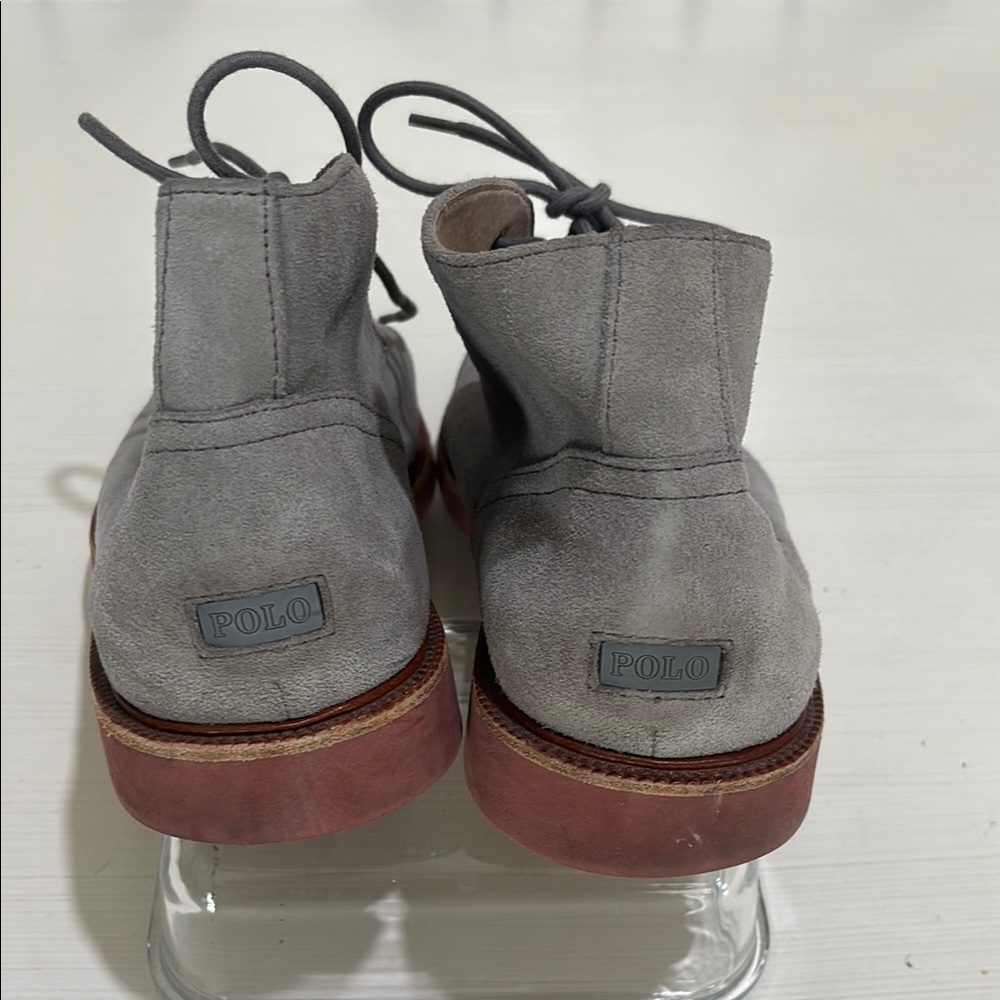 Polo by Ralph Lauren Gray Chukka Boots. Men's 13. Excellent condition. So nice! - Picture 4 of 7